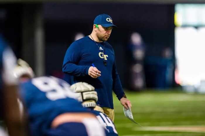 Georgia Tech defensive coordinator Tyler Santucci